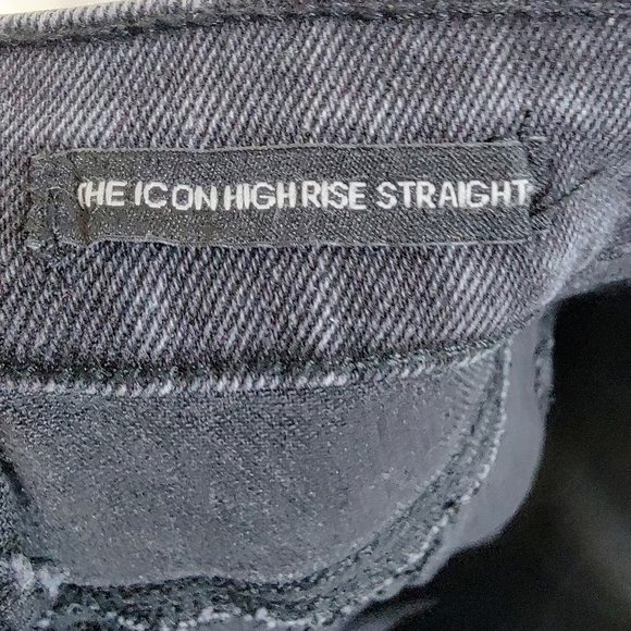 Kendall & Kylie The Icon High Rise Straight Stretch Distressed Black Jeans 29 - Picture 9 of 9